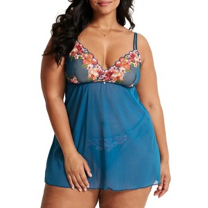 Adore Me Women's Babette Babydoll Lingerie - 1 of 4