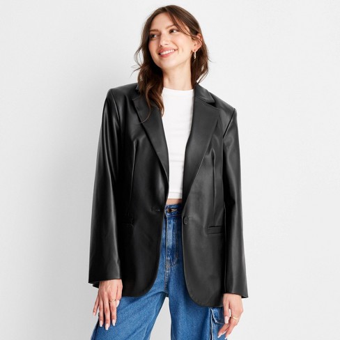 Women's Blazers, Black, Leather & Oversized Blazers