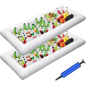 Jasonwell Giant Inflatable Serving Bar & Ice Cooler - Portable Buffet Food & Drink Holder for Parties, BBQ, Picnic & Pool - 2PCS - 1 of 4