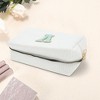 Unique Bargains Portable Corduroy Rectangular Letter Makeup Bag White 1 Pc - 3 of 4