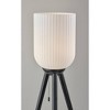 Adesso Kinsley Floor Lamp Black: Modern Style, ETL Listed, Glass Shade, Wood Body, Pull Chain - 4 of 4