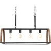 Progress Lighting Trestle 4-Light Island Pendant, Gilded Iron, Geometric Cage, Porcelain Material - 2 of 4