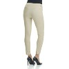 Rekucci Women's Pull-On Slim Ankle Pants with Faux Snaps – Stretch Comfort Waistband & Chic Office Style - Stone, 2 - 3 of 4