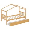 Twin Size Wooden House Bed with Two Drawers for Kids or Teens Bedroom - 3 of 4