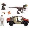 Jurassic World Rebirth Launch ‘N Battle Vehicle with 1 Human & 1 Raptor Figure, Turret & Projectiles - 2 of 4