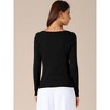 INSPIRE CHIC Women's Crew Neck Long Sleeve Casual Knit Casual Sweaters - 4 of 4