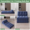 Folding Sofa Bed, Convertible Futon Floor Couch Sleeper Chair with Pillow, Fold Out Corduroy Sofa Bed for Living Room, Single - 4 of 4