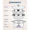 Garvee Chafing Dishes for Buffet Set, 5 QT Round Buffet Servers and Food Warmer Set with Lid, Stainless Steel Chafers for Catering Parties - 3 of 4