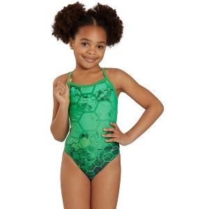 Sporti Fenced In Thin Strap One Piece Swimsuit (22-40) - 1 of 4
