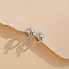 Girls' Open CZ Cross Hoop Sterling Silver Earrings - In Season Jewelry - 4 of 4