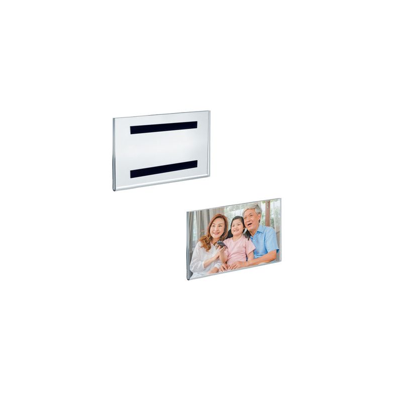 Azar Displays Clear Acrylic Magnet Back Photo Frames 7" W x 5" H - Horizontal / Landscape, 2-Pack, 1 of 6