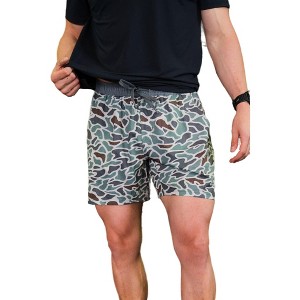 Burlebo Men's Athletic Workout Shorts With Built-in Liner - 1 of 3