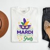 Simply Sage Market Women's Mardi Gras mask Sparkle Short Sleeve Garment Dyed Tee - 3 of 3