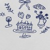 Rerun Island Women's Cake Wine Flowers Croissant Short Sleeve Graphic Cotton Retro Vintage Ranger Baby Tee - White Caviar S - 2 of 4