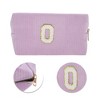 Unique Bargains Corduroy Rectangular Letter Makeup Bag Pink Purple 1 Pc - 4 of 4