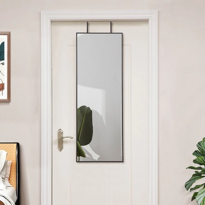 23" x 59" Distressed White Floor Mirror, Oversized Rustic Floor Mirror, Distressed Full Length MirrorThe Pop Home