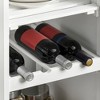 Rolling Kitchen Island with Storage, Kitchen Cart with 4-bottle Wine Rack, Bar Cart with Stemware Holder, Shelves, Drawer and Cabinet, White - 3 of 4