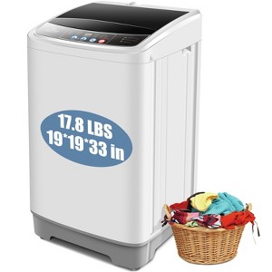HOMDOX 17.8Lbs Portable Washing Machine, 2.4Cu.ft Full-Automatic Washer and Dryer Combo with LED Display, 10 Programs 8 Water Levels for Apt Dorm RV - 1 of 4