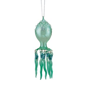 Gallerie II Seafoam Glitter Jellyfish Christmas Xmas Ornament - 1 of 2