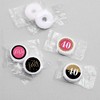 Big Dot of Happiness Chic 40th Birthday - Pink, Black and Gold - Round Candy Sticker Favors - Labels Fits Chocolate Candy (1 sheet of 108) - 3 of 4