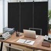 VEVOR Room Divider, 3 Panel Room Dividers and Folding Privacy Screens, Fabric Partition Room Dividers for Office, Bedroom, Dining Room, Black - 2 of 4