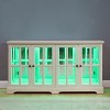Okak Display Cabinet, Curio Cabinet with 4 Vintage Design Glass Doors，Storage Cabinet for Living Room, Bedrooom, Office - 4 of 4