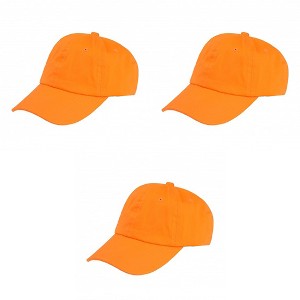 3 Pack Cotton Dad Hats Classic Low Profile Adjustable Caps - 1 of 4