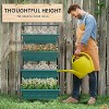 Vince 4-Tier Plastic Raised Garden Bed with Metal Frame, Planter Boxes with Stand for Vegetable, Flowers and Herbs, Outdoor Furniture - The Pop Home - 4 of 4