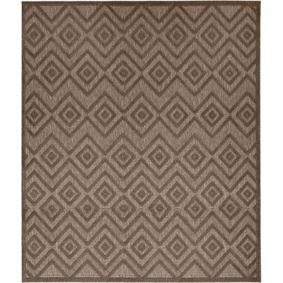 Nourison Versatile Solid Diamond Indoor Outdoor Flatweave Area Rug
