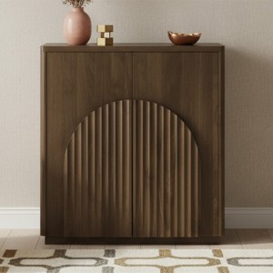 Spruce & Spring Modern Sideboard Buffet Cabinet with Wave Design - 1 of 4