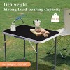 SEVOBAL Portable Folding Camping Table Outdoor Waterproof Adjustable Height Table Aluminum Lightweight Suitcase BBQ Beach, Black, 72.5"*52.5"*7" - 2 of 4