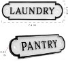 AuldHome Design Cast Iron Door Room Plaques, 4pc Set; Pantry, Office, Bathroom, Laundry - 3 of 4