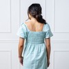 Hope & Henry Women's Ruched Linen Bubble Sleeve Dress - 3 of 4