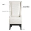 Lyngins Vintage High-Back Accent Chair, Modern High Wingback Chair, Faux Leather Living Room Chair with Birch Legs, Comfy Reading Chair/Sofa Chair - 2 of 4