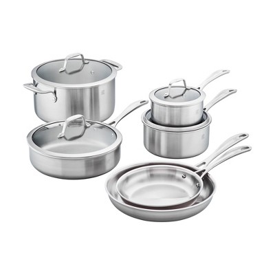 Zwilling Energy Plus 10-pc Stainless Steel Ceramic Nonstick Cookware Set :  Target