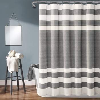 Cape Cod Stripe Yarn Dyed Cotton Shower Curtain - Lush Décor : Target