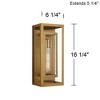 Possini Euro Design Modern Wall Light Sconce Warm Brass Hardwired 6 1/4" Fixture Clear Glass for Bedroom Bathroom Vanity Hallway - 4 of 4