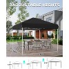 10x10 Heavy Duty Pop Up Canopy Tent Easy One-Person Setup with 3 Adjustable Heights, Perfect for Camping, Parties & Outdoor Events - 4 of 4