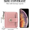 FATMOON  Women’s RFID Blocking Leather Wallet - Genuine Leather Small Bifold with Zipper Pocket & ID Window for Daily Use,Travel,Gift - 3 of 4
