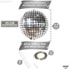 KatchOn, Big Silver Disco Ball Balloons - 22 Inch, Pack of 6 Disco Party Decorations | 4D Sphere Balloons for Bachelorette Party Decorations - 2 of 4