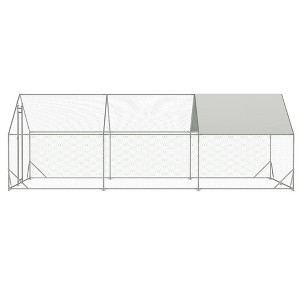 Jojoka Pet Large Metal Chicken Coop, Walk-in Poultry Cage, Chicken Run Pen with Waterproof UV Cover, Duck House Dog Kennel - 1 of 4