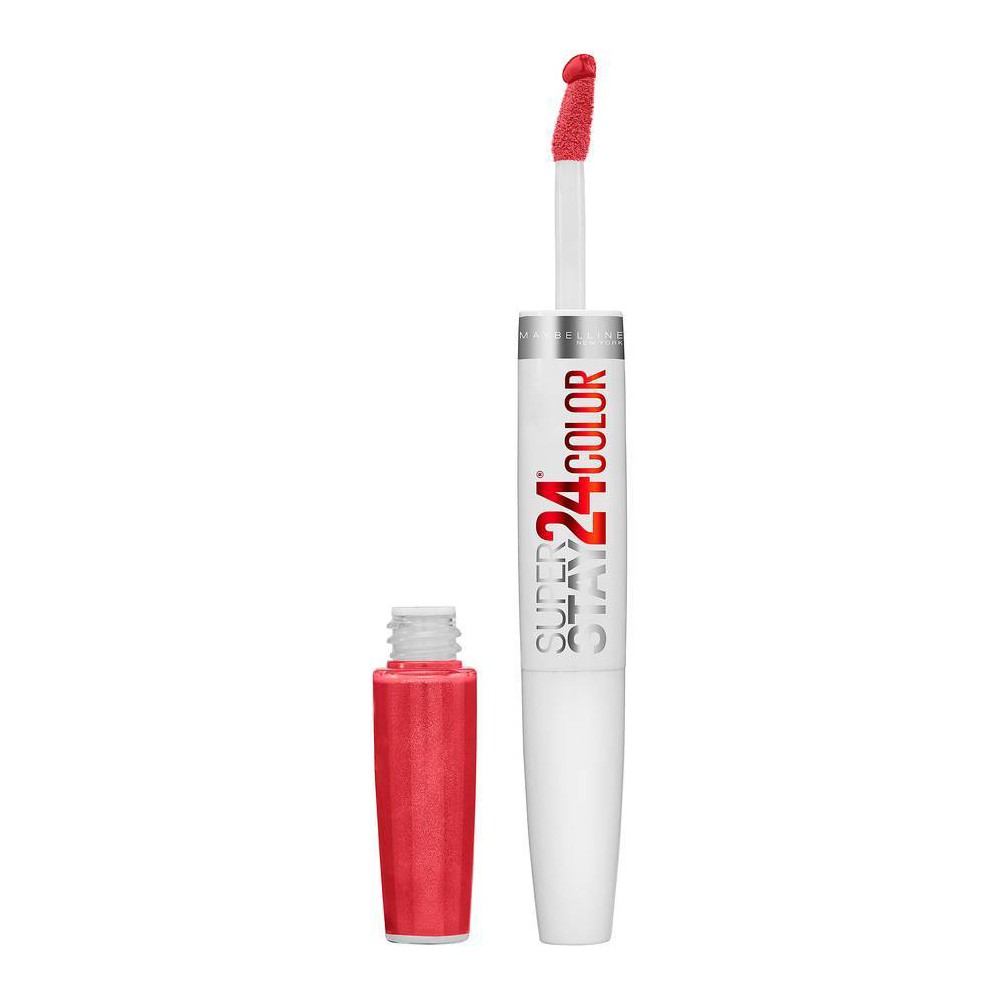 Photos - Lipstick & Lip Gloss Maybelline Super Stay 24 2-Step Long Lasting Liquid Lipstick - 020 Continuous Coral - 0.14 fl oz 