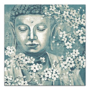 Creative Products Teal And Cream Buddha 30 x 30 Canvas Wall Art - 1 of 4