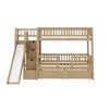 Whisen Twin over Twin Bunk Bed with Storage Staircase, Slide and 2 Drawers - 4 of 4