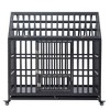 YOOCOZZ 48'' Heavy Duty Dog Cage pet Crate with Roof & window on roof-Black - 2 of 4