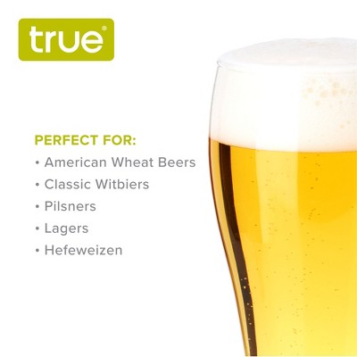 Clear 23 oz Large Wheat and Pilsner Beer Glass Set