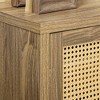 GlasFlength Kitchen Storage Accent Kitchen Cabinet Storage Cabinet Morden Sideboard Cabinet 2 Doors for Dining Room, Brown, 30"*13.75"*39.25" - 4 of 4
