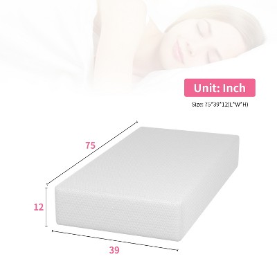 Twin 12-Inch Gel Memory Foam Mattress with Stretch Knit Cover