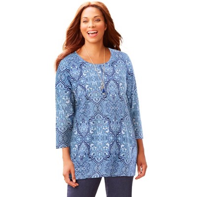 Catherines Women's Plus Size Suprema Feather Together Tee