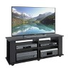Flat Panel TV Stand for TVs up to 57" CorLiving Ravenwood Black: Open Shelving, MDF Frame, 90lb Capacity - 3 of 4